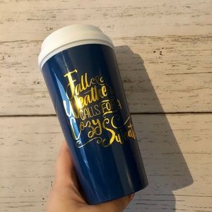 Fall Weather/Cozy Sweater Blue Reusable Cups Set